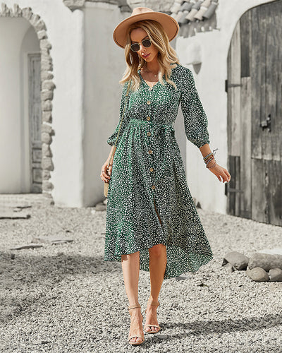 Women Long Casual Button Dress