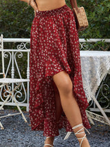 Bohemia Leopard Print High Waist Skirt