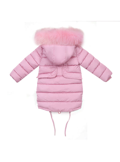 Girls Long Padded Jacket Children Winter Coat 
