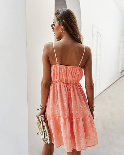 V-neck Sexy Casual Straps Dress