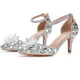 Cinderella Pointed Crystal Wedding Shoes