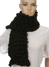 Knitting Wool Scarf Woman Shag Line Warm Scarves