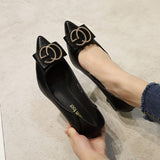 Fine Leather Sexy Pointed High Heel Shoes