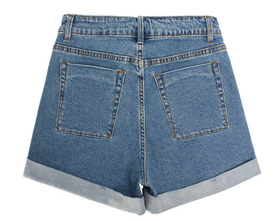 Women Hemmed Jeans Shorts