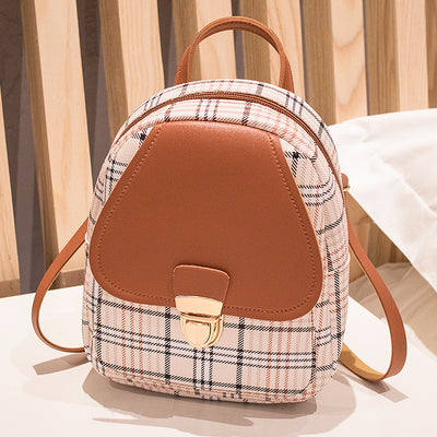 Checked Handbag Small Backpack