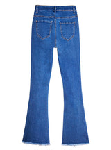Women Wide-leg Webbing Jeans
