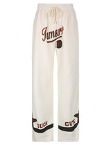 Printed Elastic Waist Wide Legs Pants