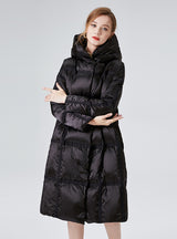 White Duck Down Loose Long Winter Coat