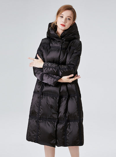 White Duck Down Loose Long Winter Coat