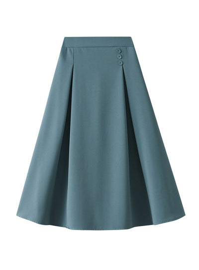 Three-button Temperament A Skirt