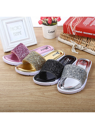 Casual Sandals Slipper Sequins Beach Flat 