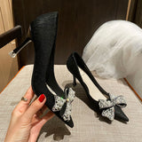 Women Bridal Bow Shallow Shoes