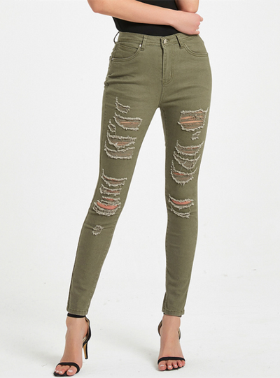 Green Hole Leggings Pant