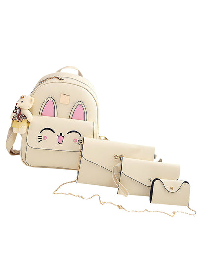 4 Set Animal Shoulder Bag Tote Bag Mini Backpack