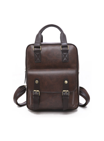 PU Lacquer Zipper Backpack Bag