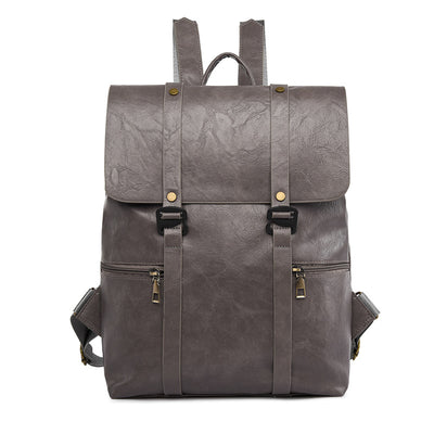 Soft Leather PU Retro Large Capacity Backpack