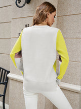 Pullover Stitching Contrast Sweater