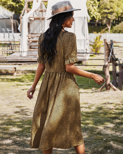 Fashion Leisure Vacation Style Print Dress