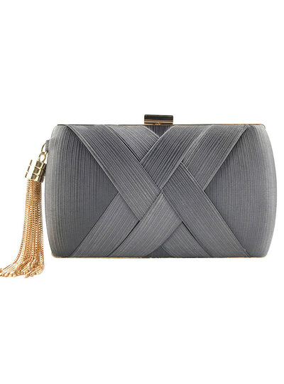 Women Fashion Tassel Clutches Evening Bags Handbag
