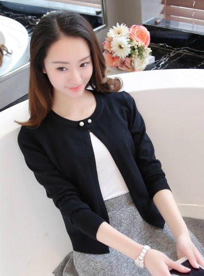 Spring Autumn Shawl Thin Coat Long Sleeved Sweater