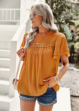 Jacquard Short-sleeved Shirt