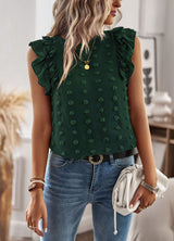 Women Ruffled Shirt Top