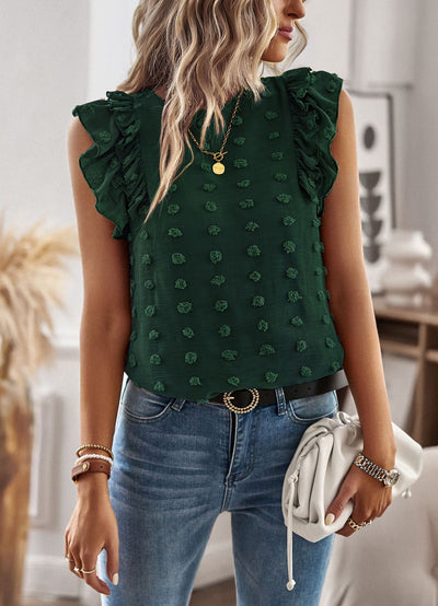 Women Ruffled Shirt Top