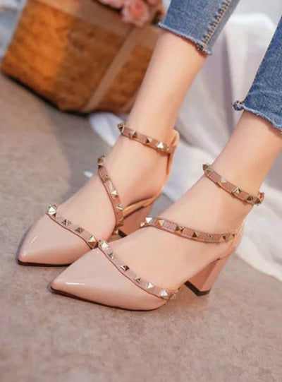 Women Sandals Comfortable Square Heels Quality High Heels 