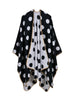Long Thick Split Large Polka Dot Cape Cloak