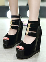 High Heels Female Sandals Platform Wedges Open Toe 