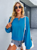 Solid Color Loose Top Leisure Holiday Top