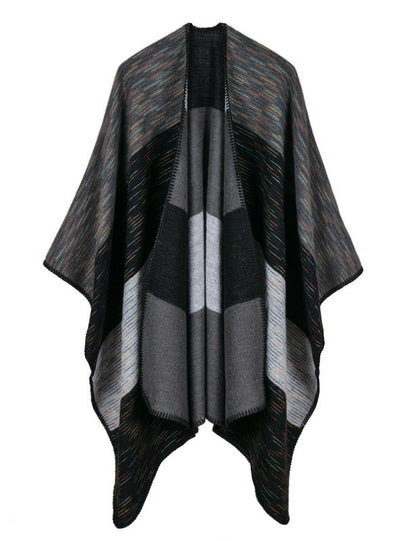 Rainbow Wide Dual-Purpose Shawl Warm Cashmere 