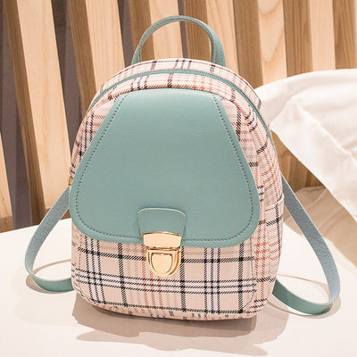 Checked Handbag Small Backpack