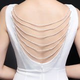 Long Slim Fishtail V-neck Dress
