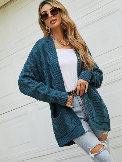 Loose Long Twist Cardigan Sweater