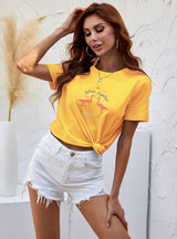 Flamingo Printed Cotton T-shirt