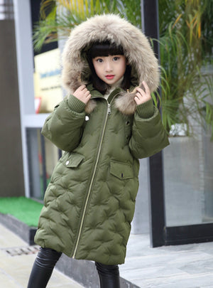 Warm Kids Down Jacket For Girl Children's Cold 