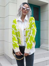 Button Loose Knit Cardigan Sweater