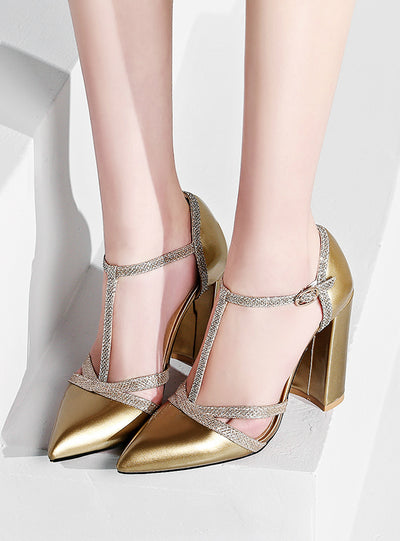 Pointed Toe Shallow Single Shoes High Heels 