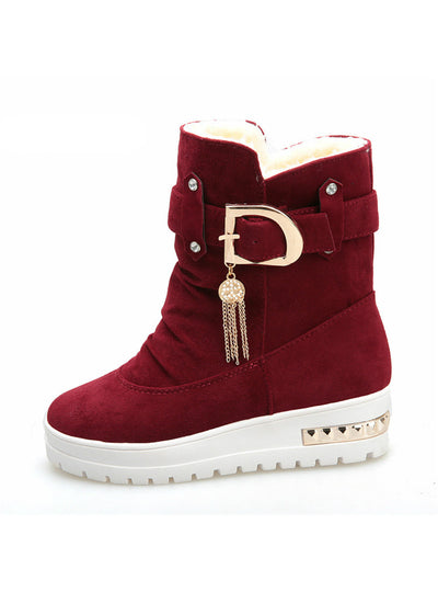 Women's Boots Plus Velvet Swing Shoes Snow Platform 