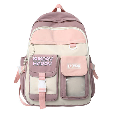 High-capacity Nylon Backpack for Girls