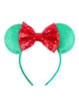 Cute mouse Ears Hair Bands Hoop rose flower Hairband