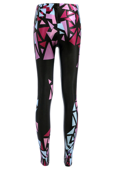 Leggings Irregular Triangle Digital Printing Pencil Trousers