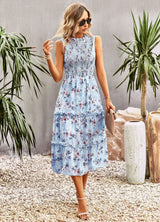 Women Leisure Print Sleeve Dress