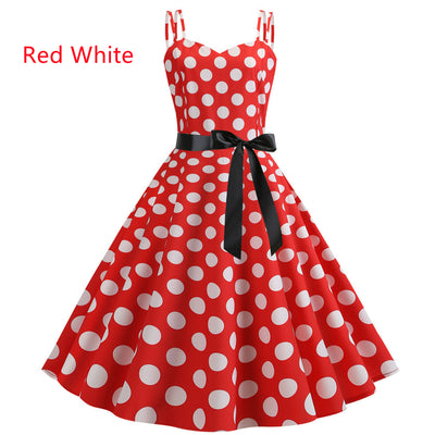 Strap 50S Retro Polka Dot Dress