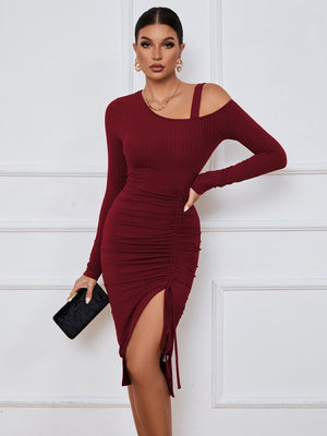 Split Long Sleeve Sexy Dress