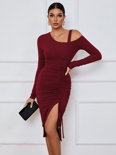 Split Long Sleeve Sexy Dress