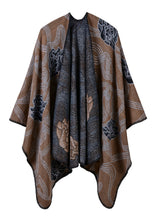 Woven Print Flower Imitation Cashmere Shawl