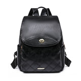 Soft PU Simple Casual Ladies Backpack