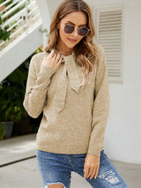 Solid Color Pullover Loose Half Turtle Neck Sweater
